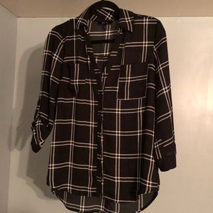 Black and White Stripped Flannel